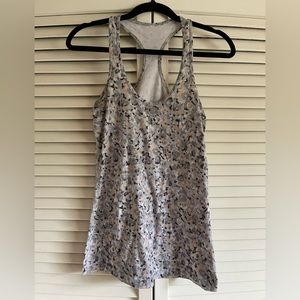 Multi floral Grey Lululemon Racerback Tank